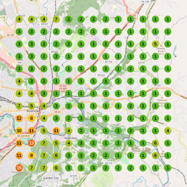 Wellness clinic local rank grid after